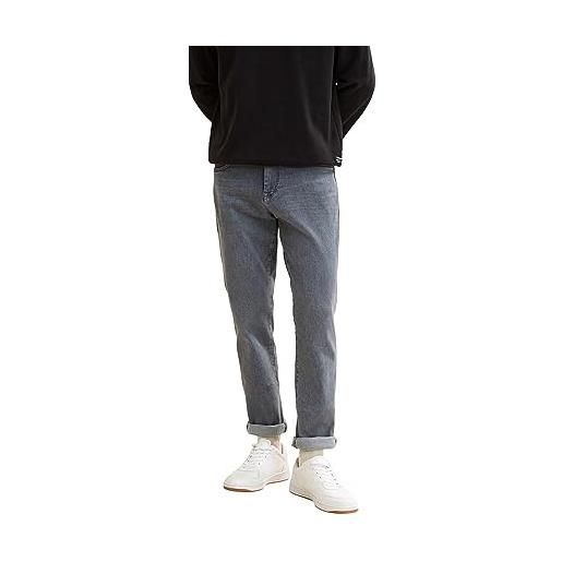 TOM TAILOR 1035794 josh regular slim jeans, 10215-clean rinsed grey denim, 33w x 34l uomo