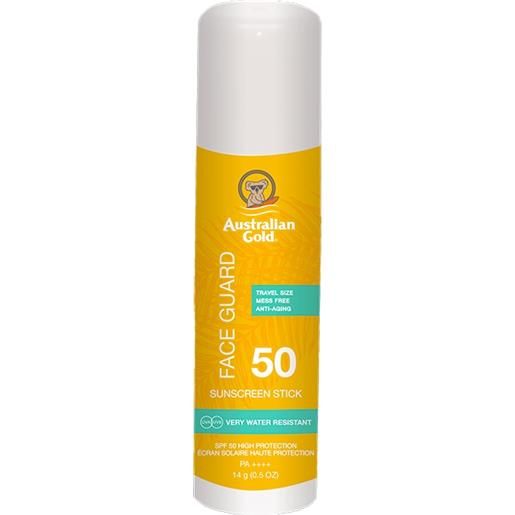 AUSTRALIAN GOLD face guard sunscreen spf50 stick solare viso anti-aging