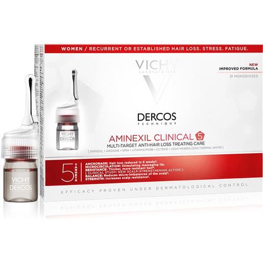 VICHY dercos aminexil trattamento anticaduta donna 21 fiale 21 x 6ml trattamento anticaduta capelli