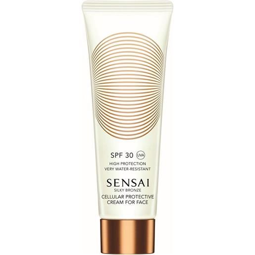 Sensai crema viso solare protettiva spf 30 silky bronze (cream for face) 50 ml