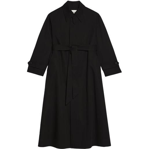 AMI Paris trench con nodo sulla vita - nero