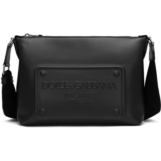 Dolce & Gabbana borsa messenger con logo - nero