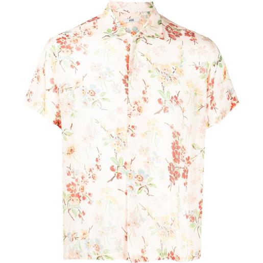 BODE floral-print silk shirt - toni neutri