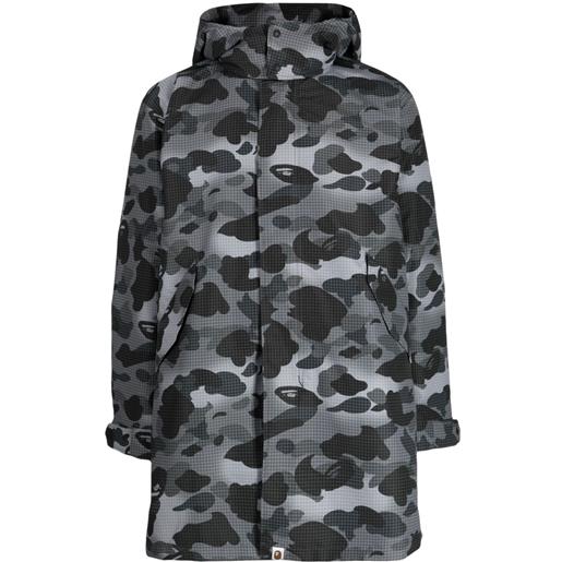 A BATHING APE® giacca con stampa camouflage - grigio