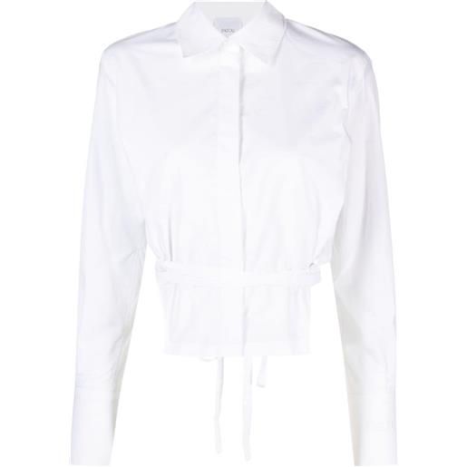 Patou camicia crop con dettaglio cut-out - bianco