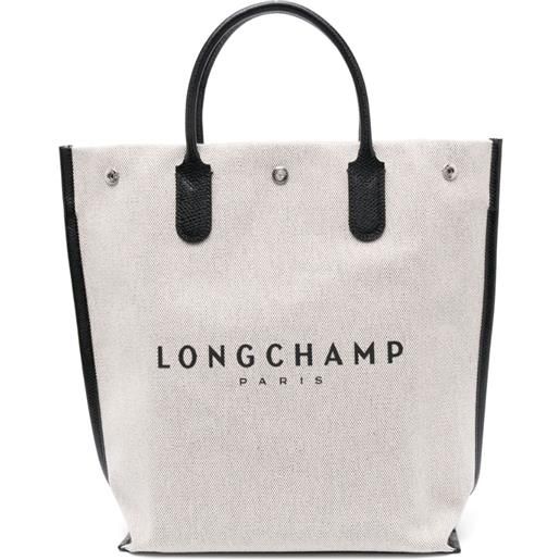 Longchamp medium essential canvas tote bag - toni neutri