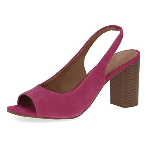 CAPRICE 9-9-28304-20, sandalo tacco donna, rosa (fucsia suede), 37 eu