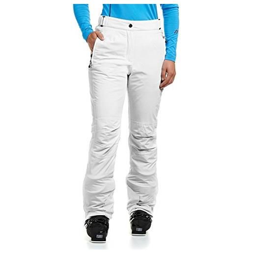 Maier sports skihose vroni, pantaloni da sci slim, donna, bianco (white/600), 44