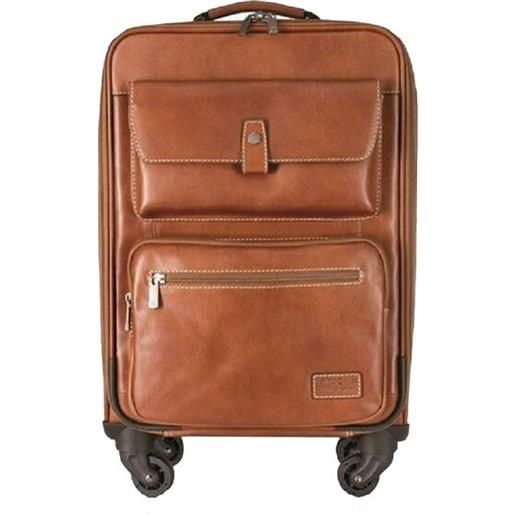 Jekyll & Hide montana valigia di cabina 4 ruote rfid pelle 47 cm scomparto laptop marrone