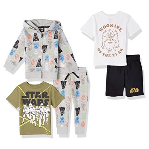 Amazon Essentials disney | marvel | star wars completi bambini e ragazzi, pacco da 5, star wars wookiee, 11-12 anni