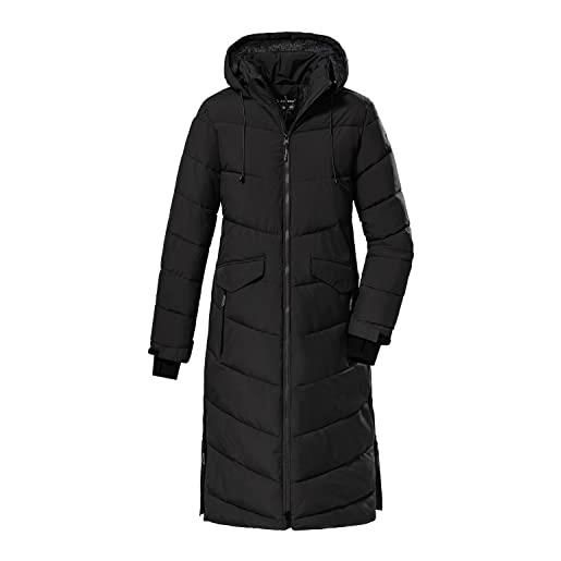Killtec women's cappotto/cappotto invernale in look piumino con cappuccio kow 62 wmn qltd ct, black, 44, 38642-000