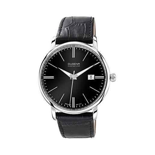 Dugena premium 7000180 - orologio da polso uomo, pelle, colore: nero