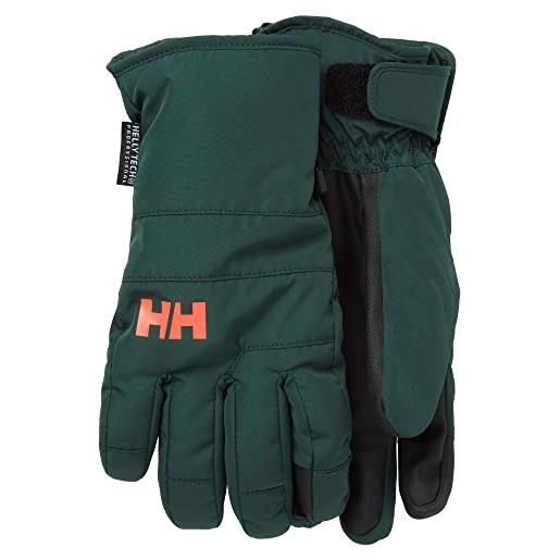 Helly Hansen unisex bambini junior swift ht glove 2.0, verde scuro, 14