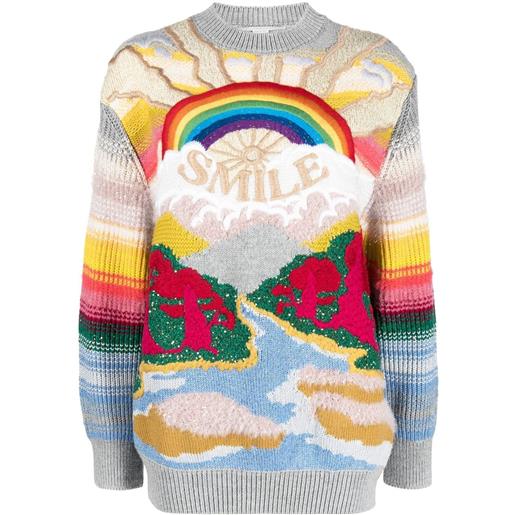 Stella McCartney maglione festive smile - grigio