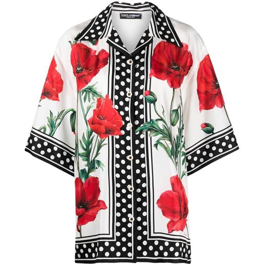 Dolce & Gabbana camicia a fiori - bianco