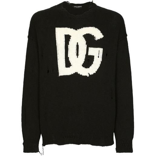 Dolce & Gabbana maglione con strappi - nero