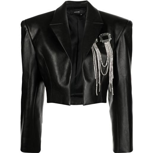 ANOUKI blazer crop con decorazione - nero