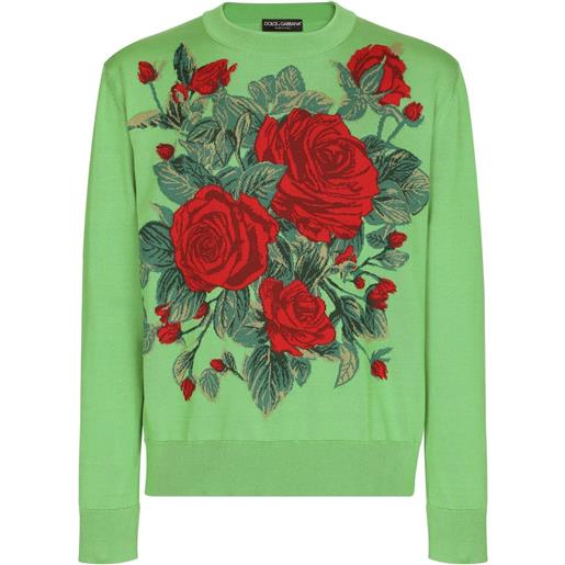 Dolce & Gabbana maglione a fiori - verde