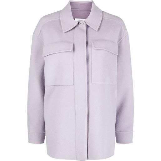 Calvin Klein giacca-camicia con colletto ampio - viola