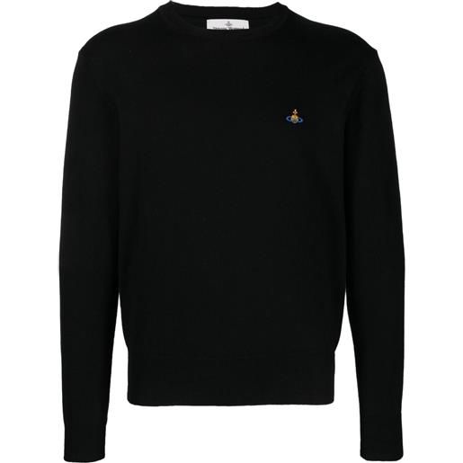 Vivienne Westwood maglione con ricamo orb - nero