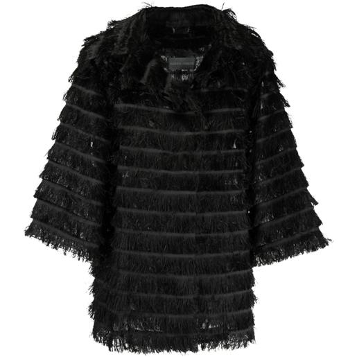 Alberta Ferretti giacca con frange - nero