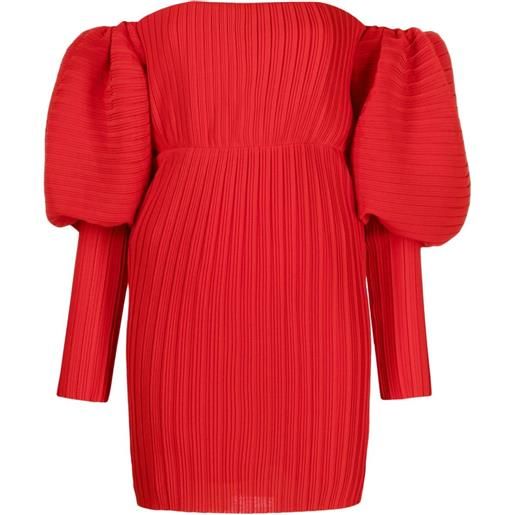 Solace London abito corto plissettato - rosso