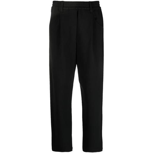 Brunello Cucinelli elasticated-waist slouchy trousers - nero