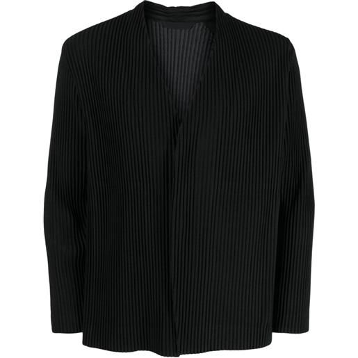 Issey Miyake giacca sartoriale con pieghe - nero