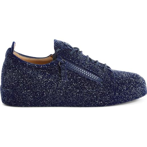Giuseppe Zanotti sneakers con glitter - blu
