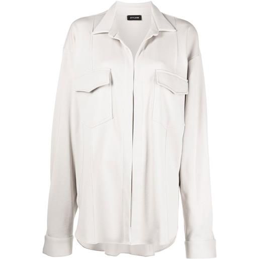 STYLAND giacca-camicia oversize - grigio