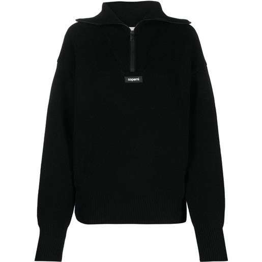 Coperni maglione con mezza zip - nero