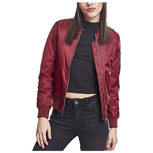 Urban classics giacca bomber leggera donna, tasca sul braccio, giacchetta dal taglio classico, autunnale e primaverile, colore: nero taglia: xs