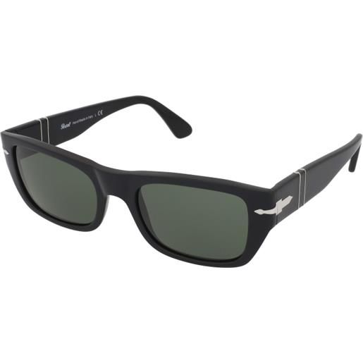 Persol po3268s 95/31 | occhiali da sole graduati o non graduati | prova online | unisex | plastica | rettangolari | nero | adrialenti