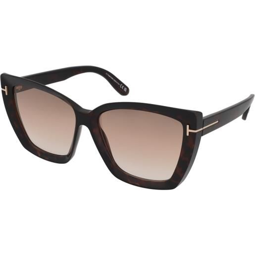 Tom Ford scarlet-02 ft0920 52g | occhiali da sole graduati o non graduati | prova online | plastica | quadrati, cat eye | havana, marrone | adrialenti