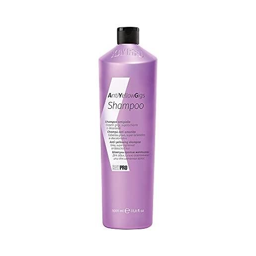 Kay Pro kepro Kay Pro no yellow gigs shampoo antigiallo per capelli biondi, decolorati o grigi 1000ml