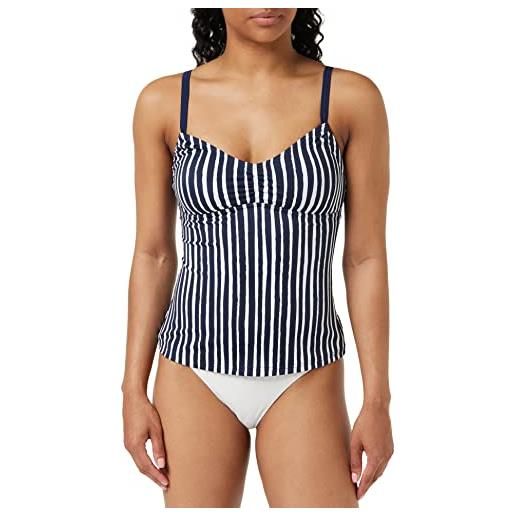 Firefly mea top tankini, navy scuro/a strisce, 36 donna