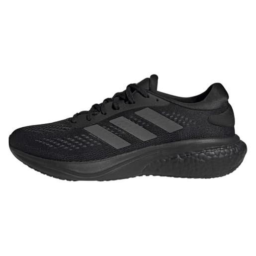 adidas supernova 2 running, sneakers uomo, core black/ftwr white/grey six, 38 eu