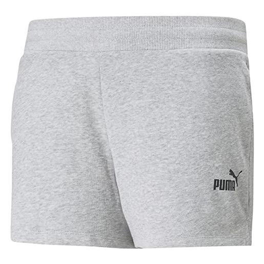 PUMA ess-pantaloncini sportivi da 4 pollici tr maglia donna, grigio chiaro, xxl plus
