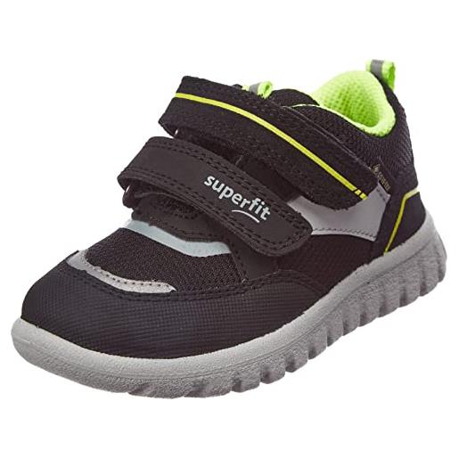 Superfit sport7 mini, scarpe da ginnastica bimbo 0-24, nero verde 0000, 20 eu