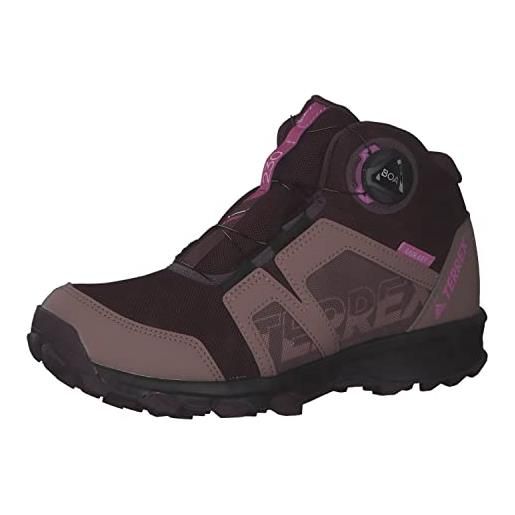 adidas terrex agravic boa mid rain. Rdy hiking, sneakers unisex - bambini e ragazzi, shadow maroon/matt purple met. /wonder red, 30 eu