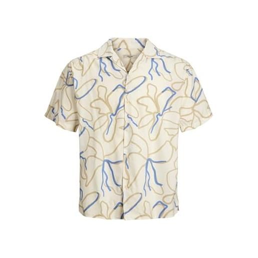 JACK & JONES plus jprblatropic resort shirt s/s ps ss23 camicia, marina/vestibilità: vestibilità larga, xxxxxl uomo