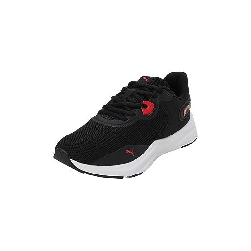 PUMA disperse xt 3 knit, scarpe per jogging su strada unisex-adulto, black white-for all time red, 46 eu