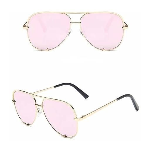 No Name Ltd occhiali da sole da donna in oro rosa a specchio cateye riflettente retrò uk, oro rosa e rosa. , oversized