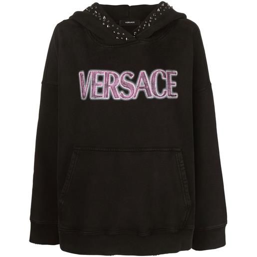 Versace felpa con cappuccio - nero