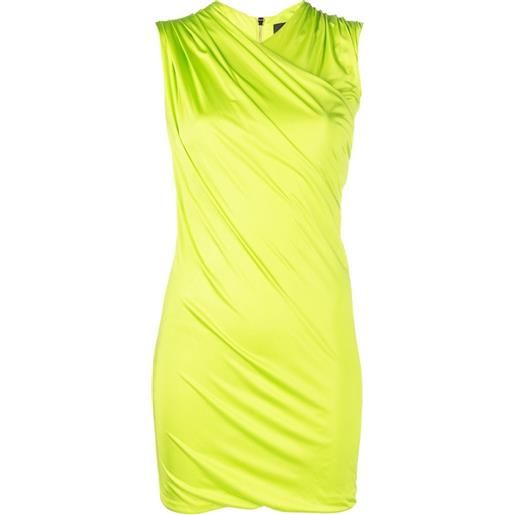 Versace abito corto con effetto drappeggiato - verde
