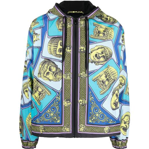Versace giacca con zip - blu