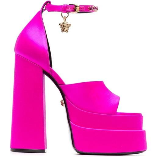 Versace sandali con plateau medusa aevitas - rosa