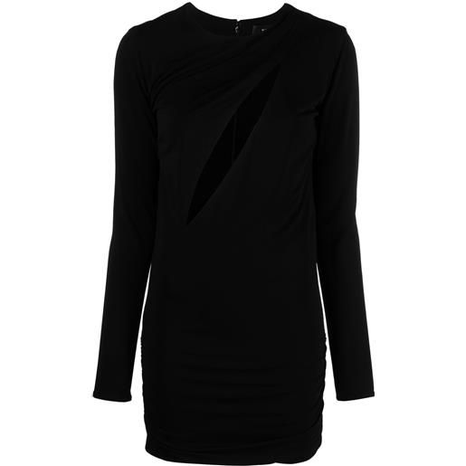 Versace abito a maniche lunghe con cut-out - nero