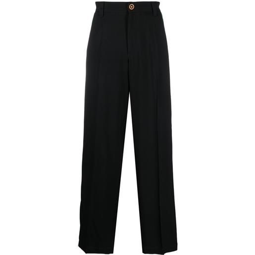 Versace pantaloni con dettaglio a righe - nero