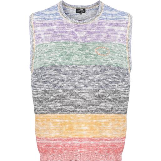 AFB top smanicato a righe - multicolore